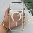 قاب گوشی iPhone 17 Pro Max آیفون اورجینال لاکچری فول طلقی مگ سیف دار Q Series لنز فلزی نقره ای کد 163892