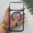قاب گوشی iPhone 17 Pro Max آیفون اورجینال لاکچری فول طلقی مگ سیف دار Q Series لنز فلزی سرمه ای کد 163894