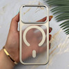 قاب گوشی iPhone 17 Pro آیفون اورجینال لاکچری فول طلقی مگ سیف دار Q Series لنز فلزی نقره ای کد 163900