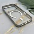 قاب گوشی iPhone 17 Pro آیفون اورجینال لاکچری فول طلقی مگ سیف دار Q Series لنز فلزی نقره ای کد 163900