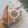 قاب گوشی iPhone 17 آیفون اورجینال لاکچری فول طلقی مگ سیف دار Q Series لنز فلزی نقره ای کد 163901