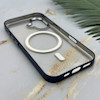 قاب گوشی iPhone 17 آیفون اورجینال لاکچری فول طلقی مگ سیف دار Q Series لنز فلزی سرمه ای کد 163903