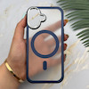 قاب گوشی iPhone 17 آیفون اورجینال لاکچری فول طلقی مگ سیف دار Q Series لنز فلزی سرمه ای کد 163903