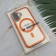 قاب گوشی iPhone 17 آیفون اورجینال لاکچری فول طلقی مگ سیف دار Q Series لنز فلزی نارنجی کد 163904