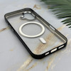 قاب گوشی iPhone 17 آیفون اورجینال لاکچری فول طلقی مگ سیف دار Q Series لنز فلزی مشکی کد 163905