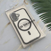 قاب گوشی iPhone 16 آیفون اورجینال لاکچری فول طلقی مگ سیف دار Q Series لنز فلزی مشکی کد 163906