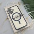 قاب گوشی iPhone 16 آیفون اورجینال لاکچری فول طلقی مگ سیف دار Q Series لنز فلزی سرمه ای کد 163907
