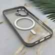 قاب گوشی iPhone 16 آیفون اورجینال لاکچری فول طلقی مگ سیف دار Q Series لنز فلزی نقره ای کد 163909