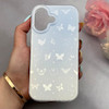 قاب گوشی iPhone 17 آیفون فانتزی براق IMD لیزری لاکچری سخت HARD طرح پروانه کد 163842
