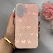 قاب گوشی iPhone 16 آیفون فانتزی براق IMD لیزری لاکچری سخت HARD طرح پروانه کد 163845