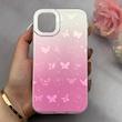 قاب گوشی iPhone 11 آیفون فانتزی براق IMD لیزری لاکچری سخت HARD طرح پروانه کد 163848