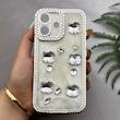 قاب گوشی iPhone 16 آیفون اورجینال فانتزی عروسکی برجسته نگین دار رزینی لنز کرومی طرح کیتی Kitty کد 163624