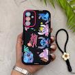 قاب گوشی Galaxy A15 سامسونگ سیلیکونی ژله ای Solid لاکچری محافظ لنزدار به همراه بند مچی مشکی کد 164740