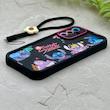قاب گوشی Galaxy A15 سامسونگ سیلیکونی ژله ای Solid لاکچری محافظ لنزدار به همراه بند مچی مشکی کد 164740