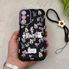 قاب گوشی Galaxy A15 سامسونگ سیلیکونی ژله ای Solid لاکچری محافظ لنزدار به همراه بند مچی مشکی کد 164741