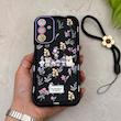 قاب گوشی Galaxy A15 سامسونگ سیلیکونی ژله ای Solid لاکچری محافظ لنزدار به همراه بند مچی مشکی کد 164741