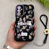 قاب گوشی Galaxy A24 سامسونگ سیلیکونی ژله ای Solid لاکچری محافظ لنزدار به همراه بند مچی مشکی کد 164745