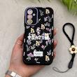 قاب گوشی Galaxy A24 سامسونگ سیلیکونی ژله ای Solid لاکچری محافظ لنزدار به همراه بند مچی مشکی کد 164745