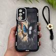 قاب گوشی Galaxy A24 سامسونگ سیلیکونی ژله ای Solid لاکچری محافظ لنزدار به همراه بند مچی مشکی کد 164746