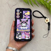 قاب گوشی Galaxy A25 سامسونگ سیلیکونی ژله ای Solid لاکچری محافظ لنزدار به همراه بند مچی مشکی کد 164748