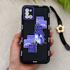 قاب گوشی Galaxy A31 سامسونگ سیلیکونی ژله ای Solid لاکچری محافظ لنزدار به همراه بند مچی مشکی کد 164749