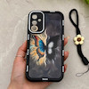 قاب گوشی Galaxy A34 سامسونگ سیلیکونی ژله ای Solid لاکچری محافظ لنزدار به همراه بند مچی مشکی کد 164753