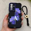 قاب گوشی Galaxy A36 سامسونگ سیلیکونی ژله ای Solid لاکچری محافظ لنزدار به همراه بند مچی مشکی کد 164755