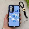 قاب گوشی Galaxy A54 سامسونگ سیلیکونی ژله ای Solid لاکچری محافظ لنزدار به همراه بند مچی مشکی کد 164767