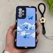 قاب گوشی Galaxy A72 سامسونگ سیلیکونی ژله ای Solid لاکچری محافظ لنزدار به همراه بند مچی مشکی کد 164785
