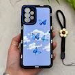 قاب گوشی Galaxy A73 سامسونگ سیلیکونی ژله ای Solid لاکچری محافظ لنزدار به همراه بند مچی مشکی کد 164790