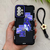 قاب گوشی Galaxy A52 4G - A52 5G - A52S سامسونگ سیلیکونی ژله ای Solid لاکچری محافظ لنزدار به همراه بند مچی مشکی کد 164804