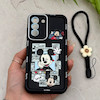 قاب گوشی Galaxy S21 FE سامسونگ سیلیکونی ژله ای Solid لاکچری محافظ لنزدار به همراه بند مچی مشکی کد 164813