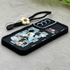 قاب گوشی Galaxy S21 FE سامسونگ سیلیکونی ژله ای Solid لاکچری محافظ لنزدار به همراه بند مچی مشکی کد 164813