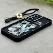 قاب گوشی Galaxy S21 FE سامسونگ سیلیکونی ژله ای Solid لاکچری محافظ لنزدار به همراه بند مچی مشکی کد 164813