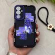 قاب گوشی Galaxy S23 FE سامسونگ سیلیکونی ژله ای Solid لاکچری محافظ لنزدار به همراه بند مچی مشکی کد 164823