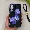 قاب گوشی Galaxy S24 FE سامسونگ سیلیکونی ژله ای Solid لاکچری محافظ لنزدار به همراه بند مچی مشکی کد 164825