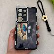قاب گوشی Galaxy S25 Ultra سامسونگ سیلیکونی ژله ای Solid لاکچری محافظ لنزدار به همراه بند مچی مشکی کد 164832