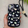قاب گوشی iPhone 11 Pro Max آیفون سیلیکونی ژله ای Solid لاکچری محافظ لنزدار به همراه بند مچی مشکی کد 164844