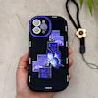 قاب گوشی iPhone 12 Pro Max آیفون سیلیکونی ژله ای Solid لاکچری محافظ لنزدار به همراه بند مچی مشکی کد 164845