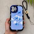 قاب گوشی iPhone 12 Pro Max آیفون سیلیکونی ژله ای Solid لاکچری محافظ لنزدار به همراه بند مچی مشکی کد 164846