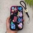 قاب گوشی iPhone 13 Pro Max آیفون سیلیکونی ژله ای Solid لاکچری محافظ لنزدار به همراه بند مچی مشکی کد 164851