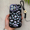 قاب گوشی iPhone 14 Pro Max آیفون سیلیکونی ژله ای Solid لاکچری محافظ لنزدار به همراه بند مچی مشکی کد 164861