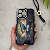 قاب گوشی iPhone 16 Pro Max آیفون سیلیکونی ژله ای Solid لاکچری محافظ لنزدار به همراه بند مچی مشکی کد 164867