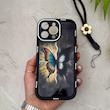 قاب گوشی iPhone 16 Pro Max آیفون سیلیکونی ژله ای Solid لاکچری محافظ لنزدار به همراه بند مچی مشکی کد 164867