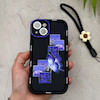 قاب گوشی iPhone 13 آیفون سیلیکونی ژله ای Solid لاکچری محافظ لنزدار به همراه بند مچی مشکی کد 164880