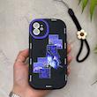 قاب گوشی iPhone 11 آیفون سیلیکونی ژله ای Solid لاکچری محافظ لنزدار به همراه بند مچی مشکی کد 164886