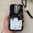 قاب گوشی Redmi Note 8 Pro شیائومی سیلیکونی ژله ای Solid لاکچری محافظ لنزدار به همراه بند مچی مشکی کد 164899