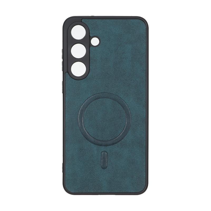 قاب گوشی Galaxy S25 FE سامسونگ چرمی MP TPU طرح مگ سیف محافظ لنزدار سبز کد 164532