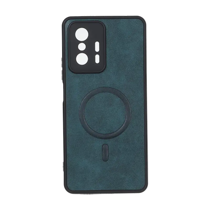 قاب گوشی Mi 11T - Mi 11T Pro شیائومی چرمی MP TPU طرح مگ سیف محافظ لنزدار سبز کد 164558