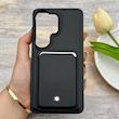 قاب گوشی Galaxy S26 Ultra سامسونگ اورجینال مون بلان Mont Blanc همراه با ولت Wallet جاکارتی ست مشکی کد E1-163784